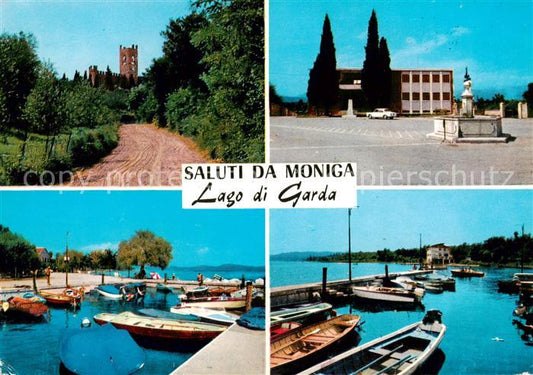 73843757 Moniga Lago di Garda IT Schloss Brunnen Hafenpartie