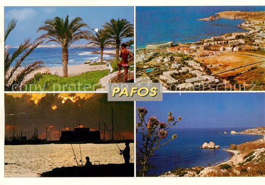 73843882 Pafos Paphos Cyprus Strandpartien Fliegeraufnahme