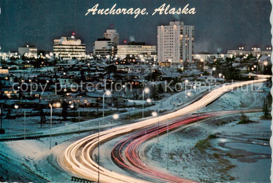 73848068 Anchorage Alaska USA Alaska at night beautiful scenic city in Sout Cent