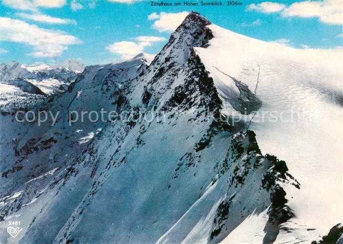 73848672 Rauris-Woerth AT Hoher Sonnblick Zittelhaus Fliegeraufnahme