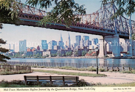 73848695 New York City Mid Town Manhattan Skyline framed by the Queensboro Bridg