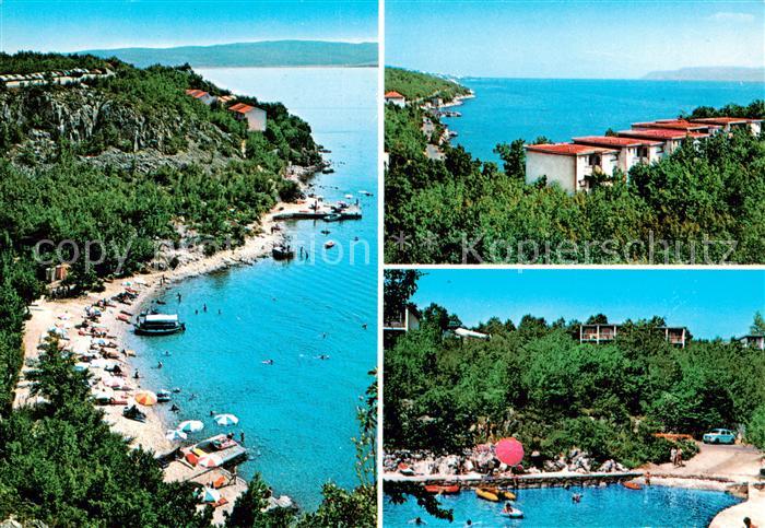 73848723 Crikvenica Croatia Fliegeraufnahme Bungalows Strand