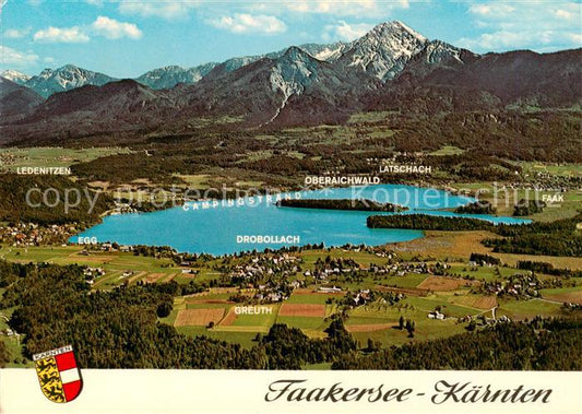 73855138 Faakersee Kaernten AT Fliegeraufnahme mit Mittagskogel