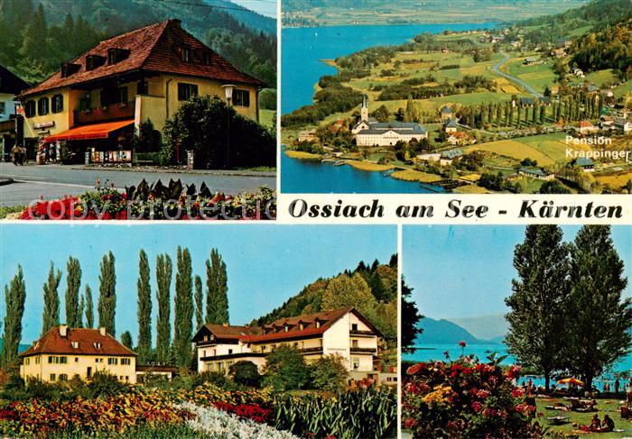 73855215 Ossiach Ossiachersee Gaestehaus Krappinger Fliegeraufnahme Haus I und I