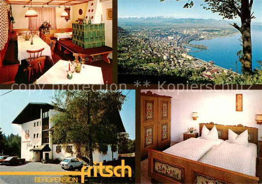 73856616 Lochau Bregenz Vorarlberg Bergpension Fritsch Gaststube Zimmer Panorama