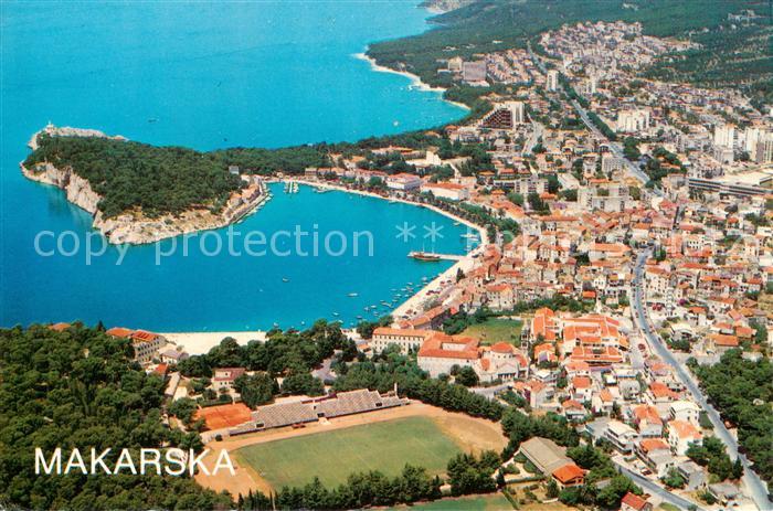 73857154 Makarska Croatia Panorama Kuestenort