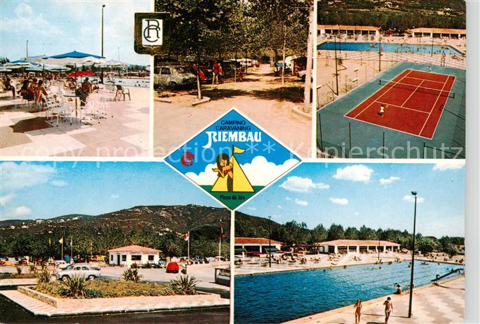 73856976 Playa de Aro Cataluna ES Camping Caravaning Terrasse Tennisplatz Schwim