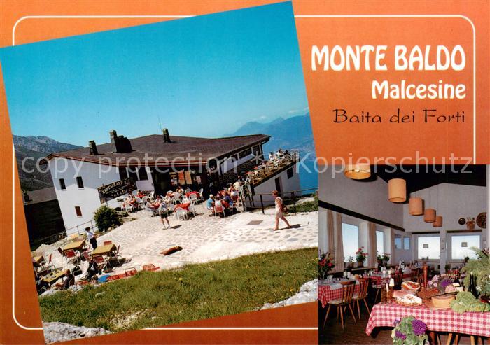 73857551 Malcesine Lago di Garda Monte Baldo Baita dei Forti Restaurant Terrasse