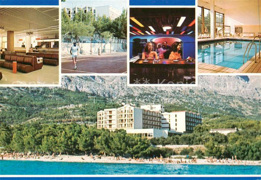 73859155 Baska Voda Croatia Hotel Horizont Foyer Tennisplatz Hallenbad Panorama