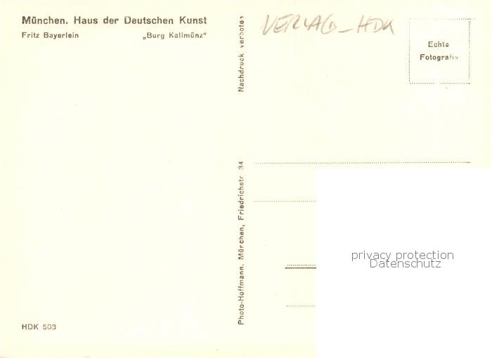 73898585 Verlag HDK Nr. Nr.503 Fritz Bayerlein Burg Kallmuenz