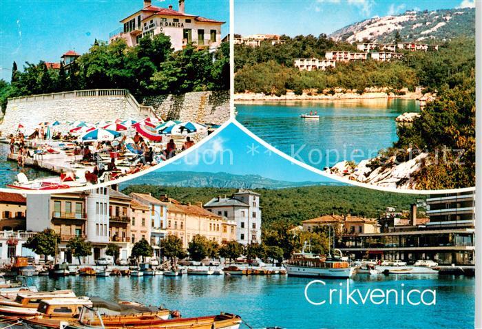 73860884 Crikvenica Croatia Strand Hafen Panorama