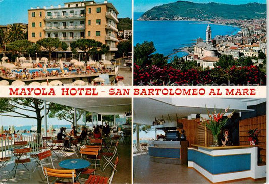 73860904 San Bartolomeo al Mare Liguria IT Mayola Hotel Terrasse Rezeption Panor