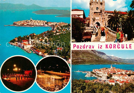 73861049 Korcula Curzola Croatia Fliegeraufnahme Schloss Panorama