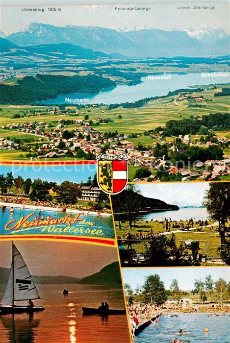 73861089 Neumarkt Wallersee Fliegeraufnahme Wallersee Schwimmbad