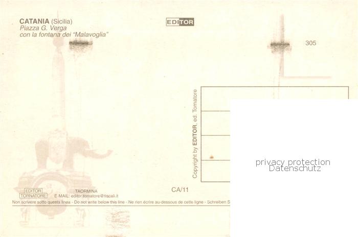 73862434 Catania Sicilia IT Piazza G Verga con la fontana dei Malavoglia