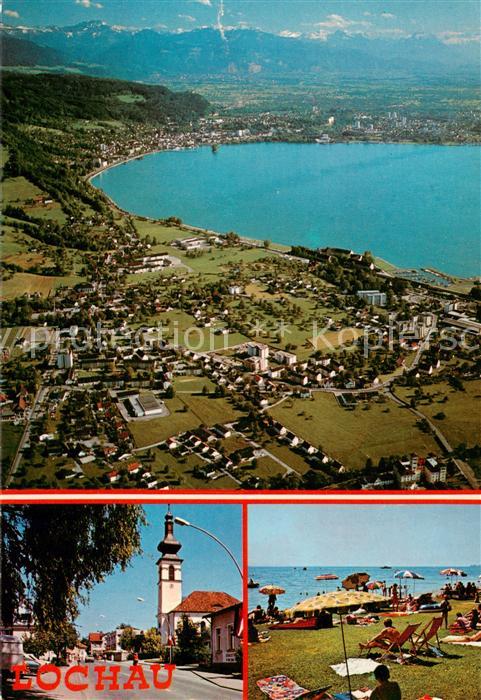 73861683 Lochau Bregenz Vorarlberg Panorama Schweizer Alpen Ortsmotiv mit Kirche