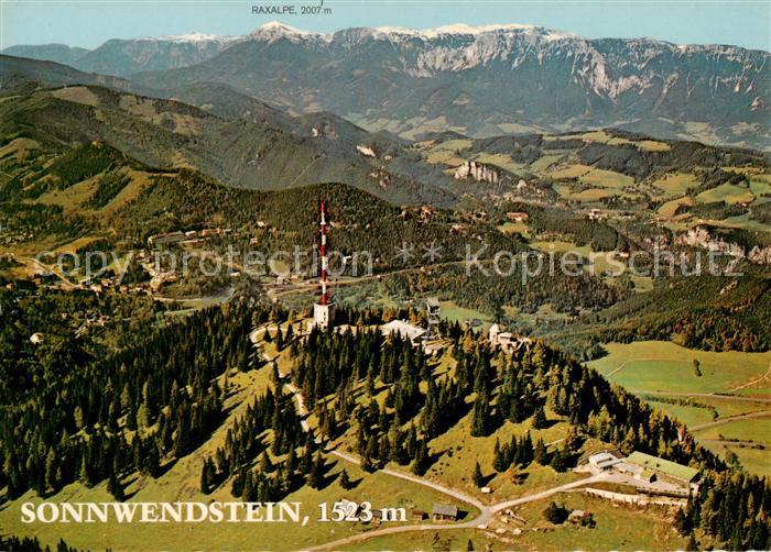 73861914 Sonnwendstein 1523m AT Fliegeraufnahme mit Gedenkkapelle und Fernsehsen