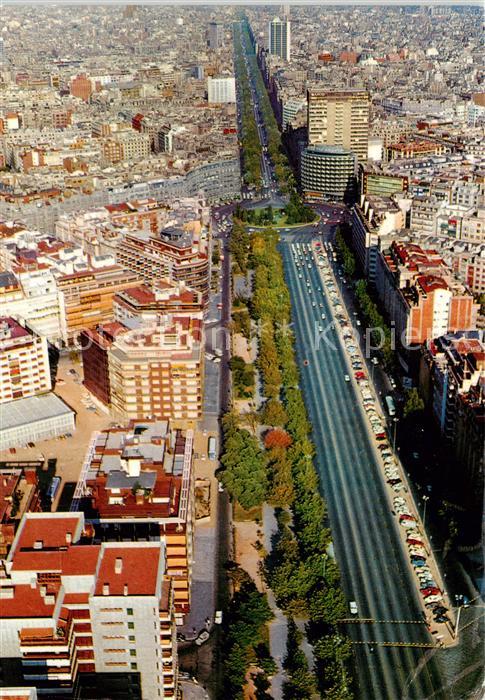 73862187 Barcelona Cataluna Plaza Calvo Sotelo Avenida Gnmo. Franco vista aérea