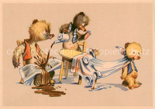 73902223 Vermenschlicht Baer Kaffe Litho