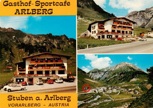 73875546 Stuben  Vorarlberg Tirol AT Gasthof Sportcafe Arlberg Fliegeraufnahme