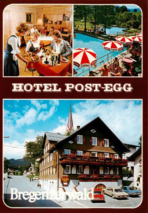 73881190 Egg Bregenzerwald Vorarlberg AT Hotel Post Egg Gaststube Schwimmbad