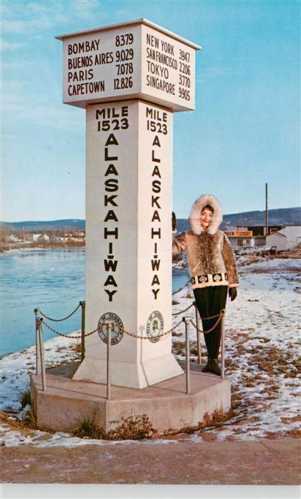 73879402 Fairbanks  Alaska USA Alaska Hiway Marker