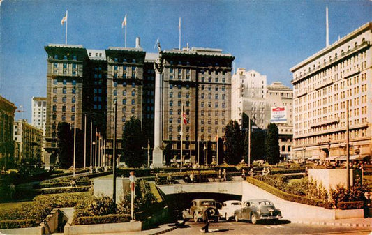 73880391 San Francisco California USA Union Square Garage and Park showing The S