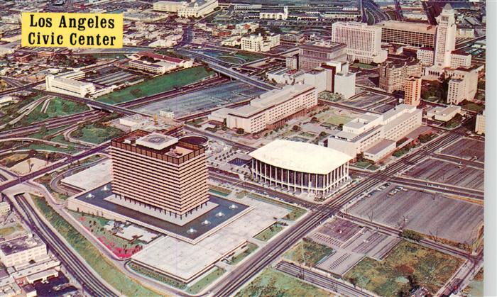 73881730 Los Angeles California Aerial view of Civic Center