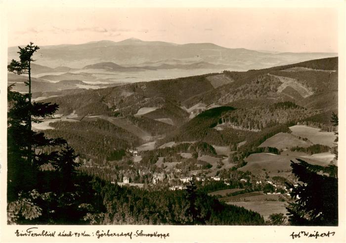 73883085 Goerbersdorf Schlesien PL Panorama Fernblick bis zur Schneekoppe