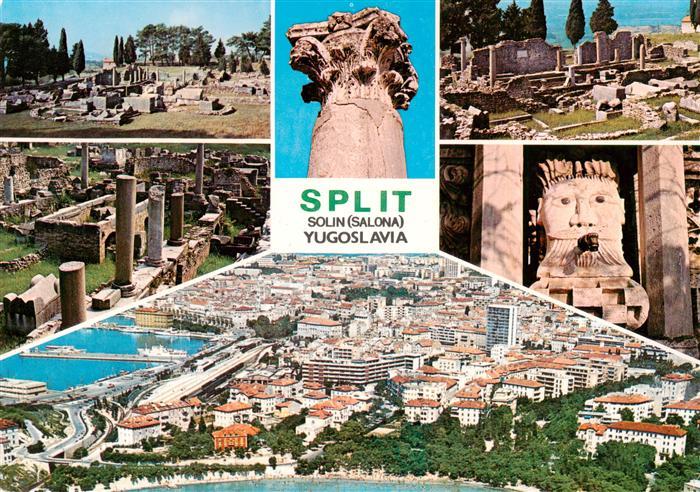 73886241 Split Spalato Croatia Ruinen Fliegeraufnahme