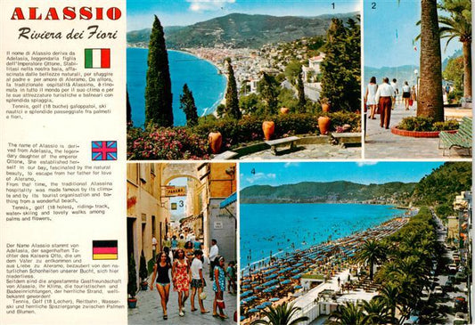 73886547 Alassio Liguria IT Panorama passeggiata a mare Via Brennero spiaggia e