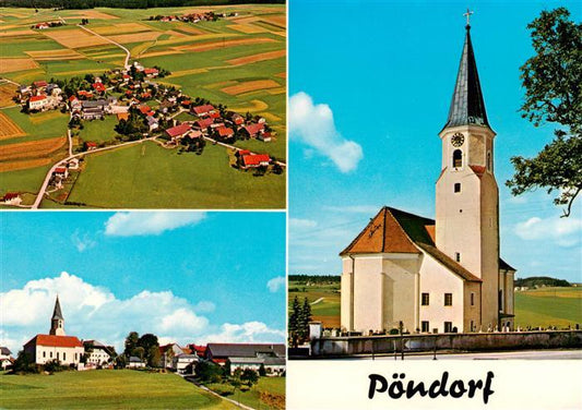 73888224 Poendorf Fliegeraufnahme Panorama Kirche