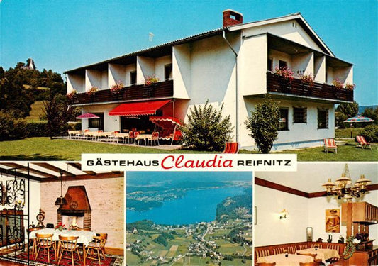 73888314 Reifnitz Woerthersee Gaestehaus Claudia Kaminzimmer Fliegeraufnahme Gas