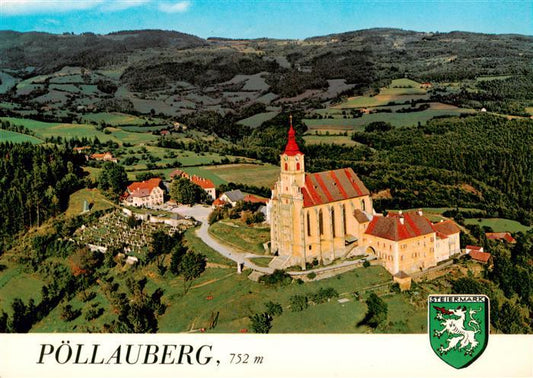 73888913 Poellauberg Steiermark AT Fliegeraufnahme mit Kirche