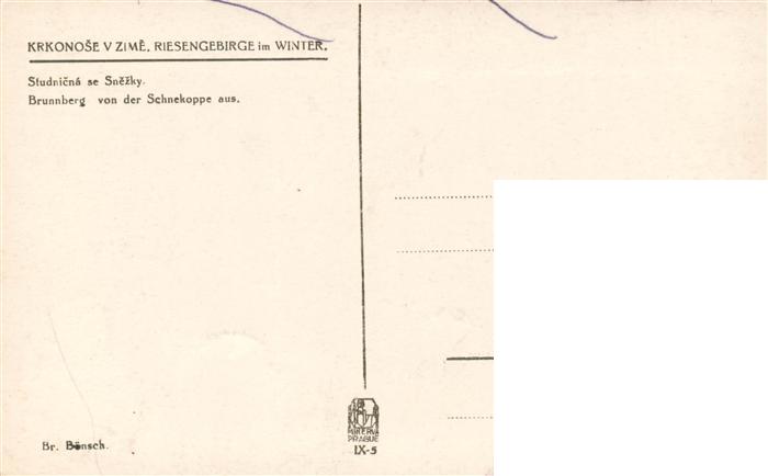 73897923 Riesengebirge Krkonose Karkonosze Brunnberg von der Schneekoppe gesehen