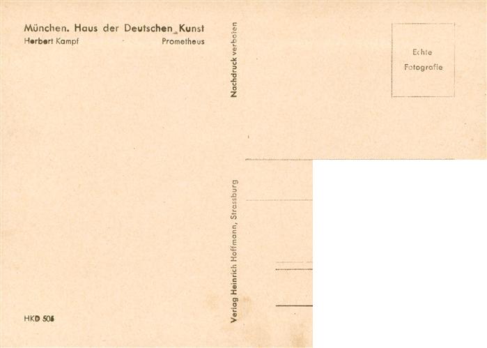 73920142 Haus der Deutschen Kunst Verlag HDK Nr. Nr. 505 Herbert Kampf Prometheu