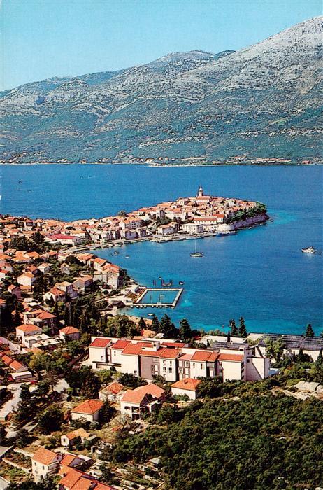 73907116 Korcula Curzola Croatia aerial photography