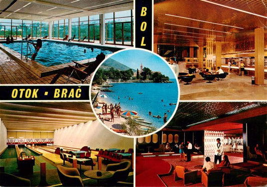 73909554 Bol Otok Brac Croatia Indoor swimming pool Foyer Bowling and skittle alley Beach party