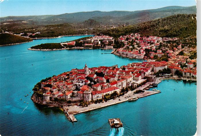 73913271 Korcula Curzola Croatia aerial photography