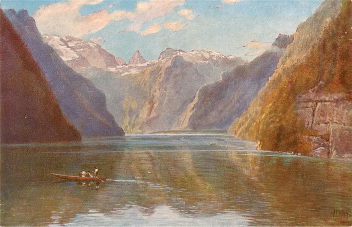 73926197 Hoffmann Heinrich Kuenstlerkarte Der Koenigssee vom Malerwinkel