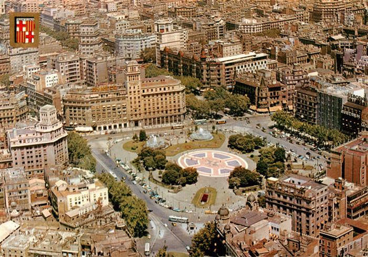 73914534 Barcelona Cataluna Plaza Cataluna Vista aerea