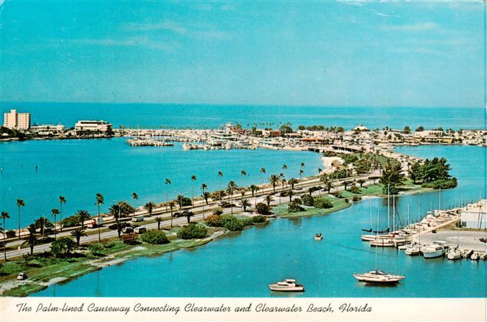 73917429 Largo Florida USA The Palm lined Causeway Connecting Clearwater and Cle