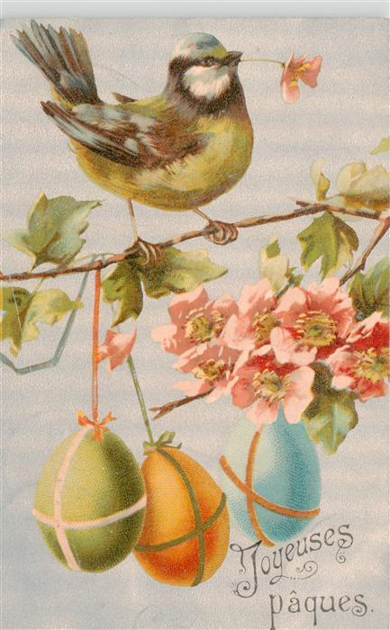 73929234 Ostern Easter Paques Pasqua Vogel Eier Litho