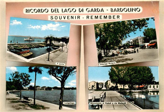 73921352 Bardolino Lago di Garda IT Il porto Albergo Riviera Lungolago Monumento