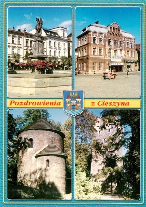 73924648 Cieszyn Teschen Oberschlesien PL Rynek fontanna z figura sw Florana ora