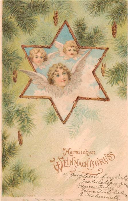 73936869 Weihnachten Engel Litho