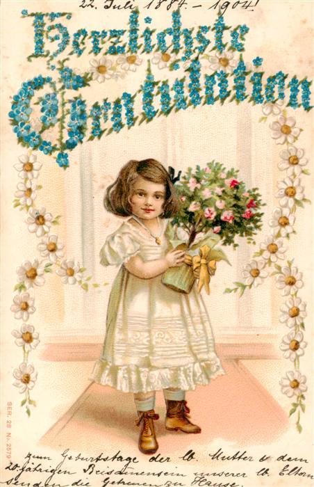 73947203 Kinder Child Enfants Gratulation Litho SER. 28 Nr 2579