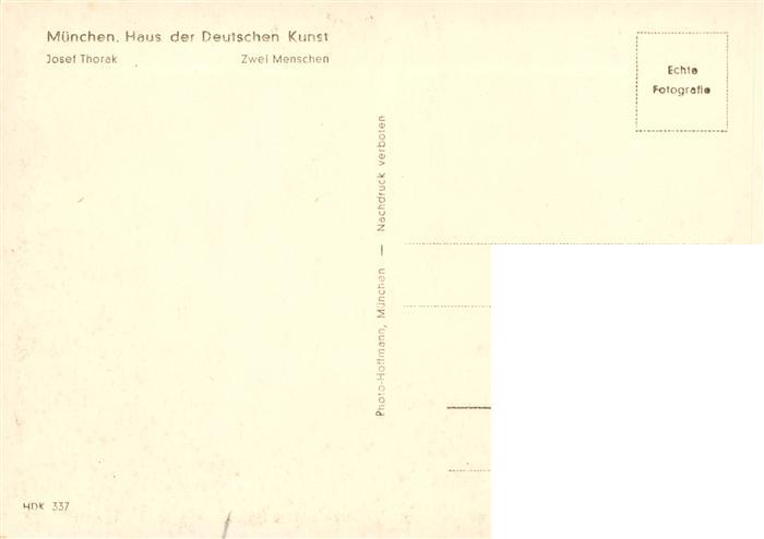 73948263 Haus der Deutschen Kunst Verlag HDK Nr. 337 Zwei Menschen Josef Thorak