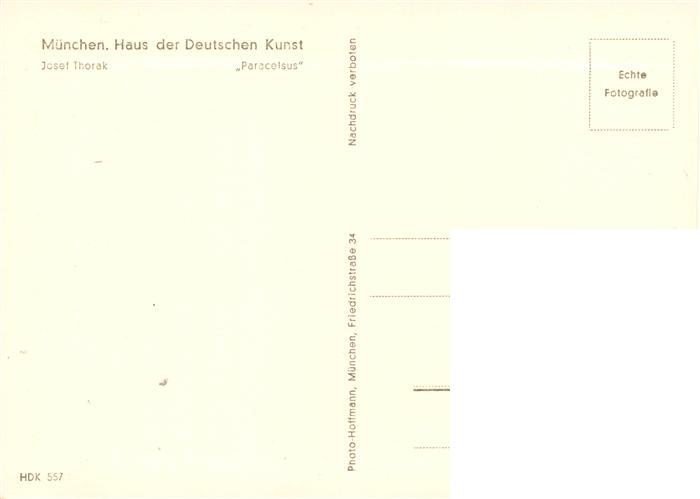 73948267 Haus der Deutschen Kunst Verlag HDK Nr. 557 Paracelsus Josef Thorak