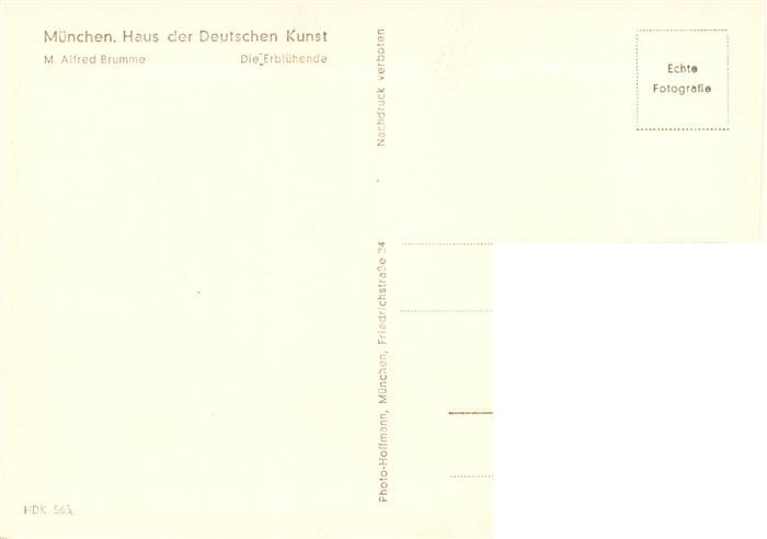 73948268 Haus der Deutschen Kunst Verlag HDK Nr. 563 Die Erbluehende M. Alfred B